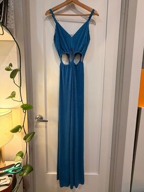 Privy Vibrant Blue V-Neck Jumpsuit Romper